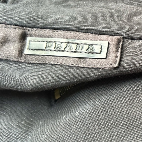 Prada bomber jacket crop zip black top high neck size small - Picture 11 of 11